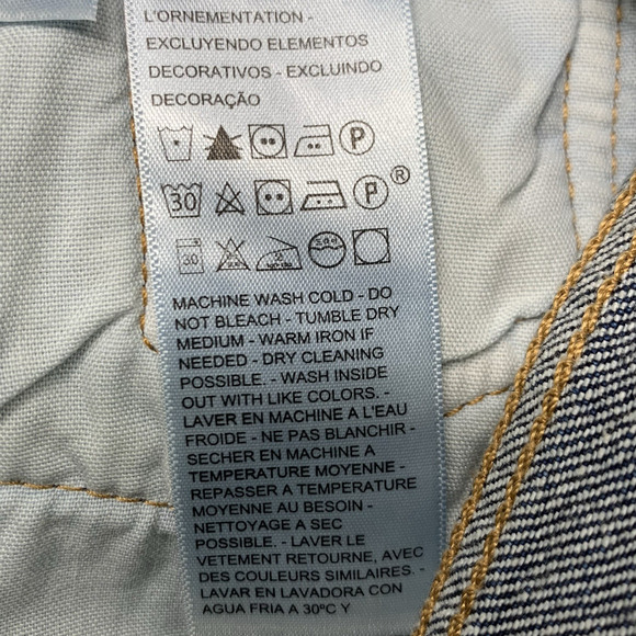 Levi's 501 Jean Shorts Women's 24 Cut Off Fray Hem High Rise Button Fly Distress - Picture 14 of 14